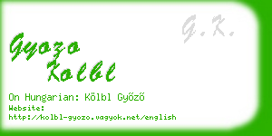 gyozo kolbl business card