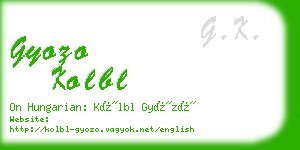 gyozo kolbl business card